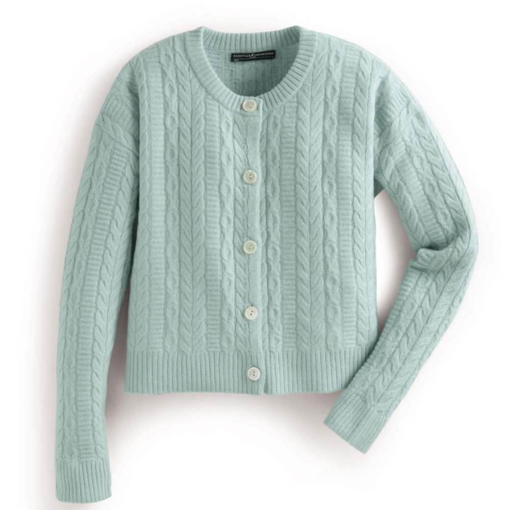 Peruvian Connection Cropped Cableknit Sweater - image 7